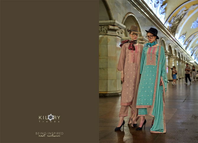 Piccaso By Kilory Handwork Silk Designer Salwar Kameez Wholesalers In Delhi